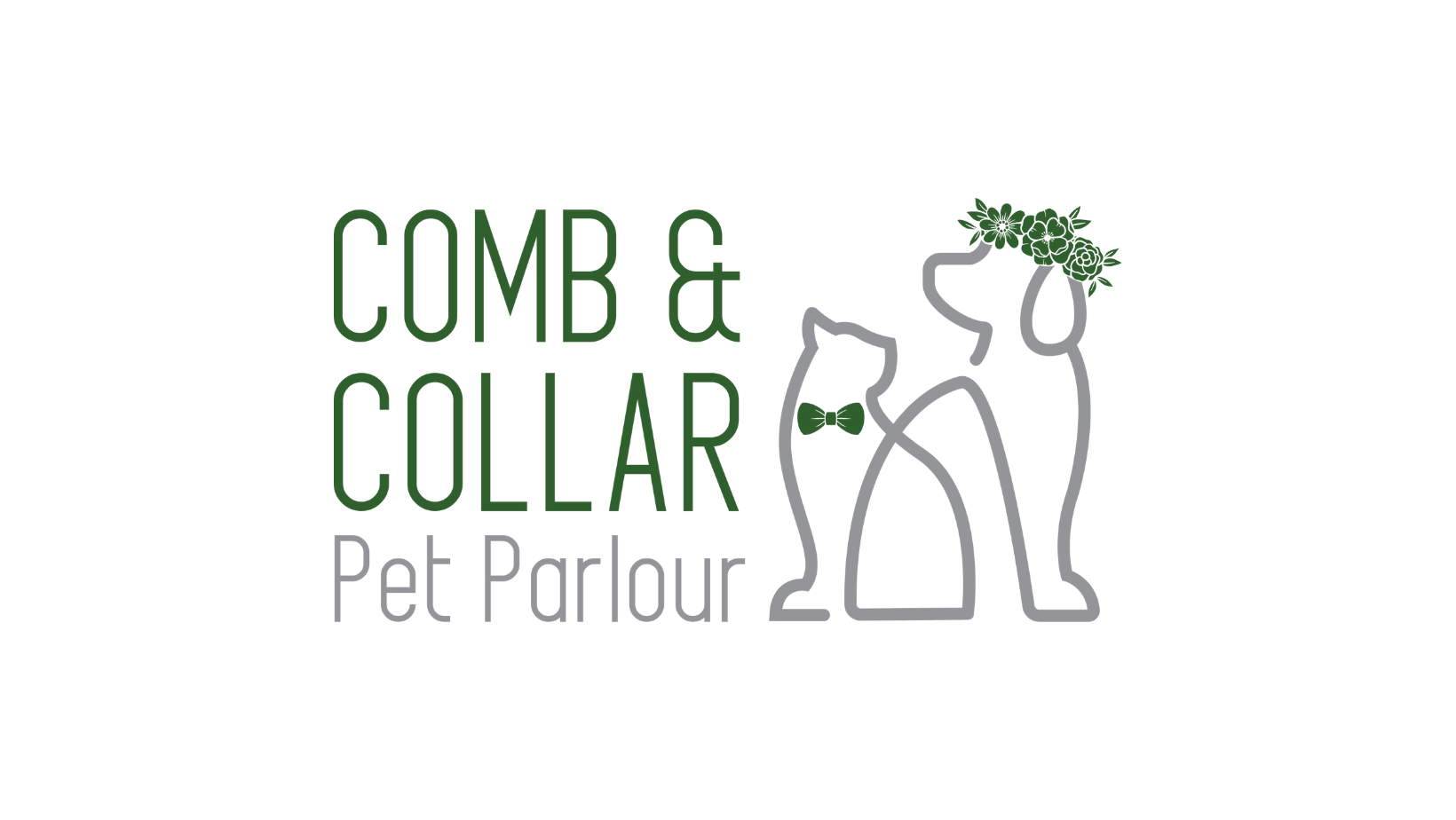 Comb and collar top dog grooming