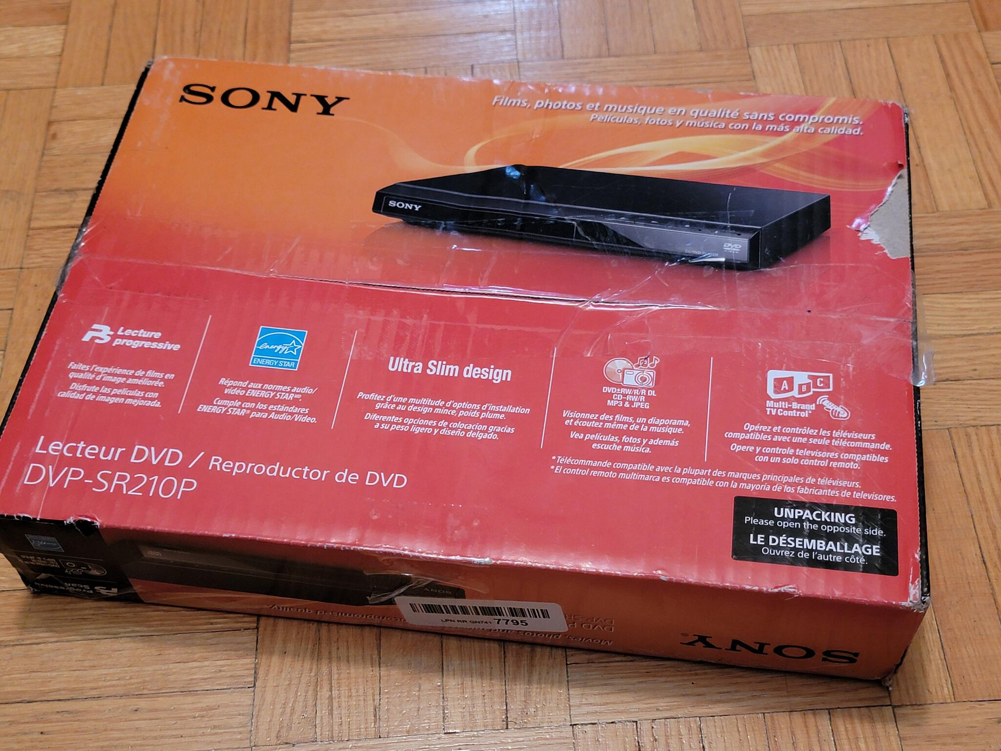 Sony DVPSR210P DVD Player (Progressive Scan), Black For $25 In