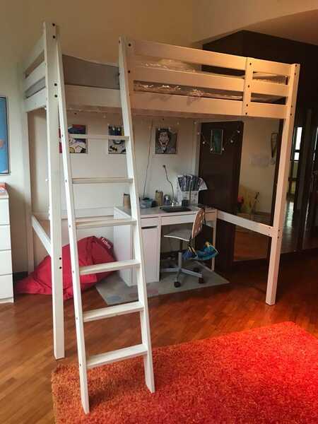 zwanger Elektronisch Lelie IKEA STORA Loft Bed Frame, White, Full/Double For $550 In Toronto, ON | For  Sale & Free — Nextdoor