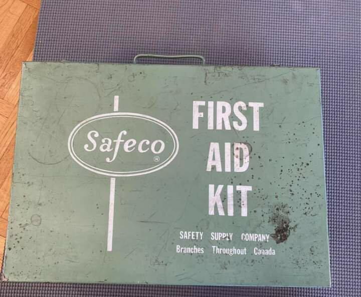 Antique Safeco Metal Latching First Aid Kit for Park Ranger