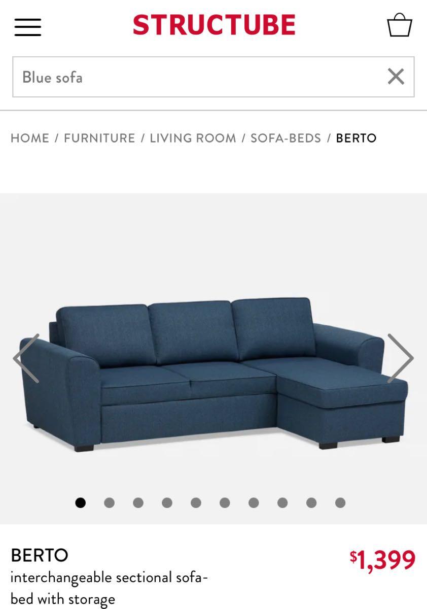 Berto Interchangeable Sectional Sofa Bed With Storage Baci Living Room